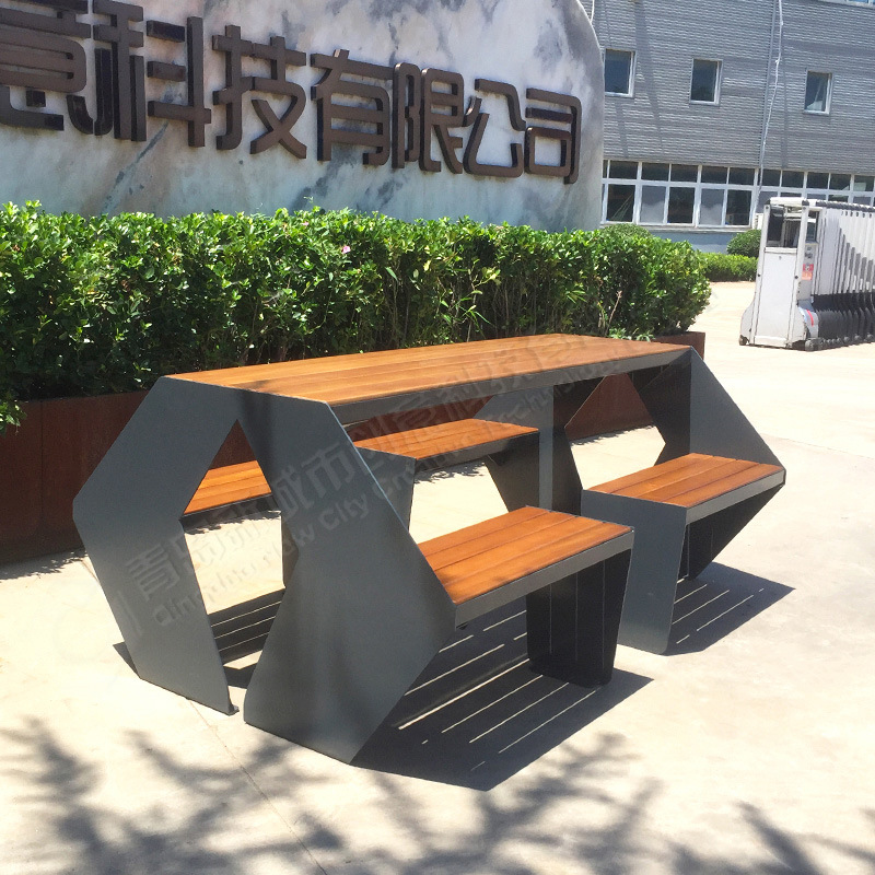 公园组合桌椅 户外景区公共休息座椅现代简约工厂定做2020新款