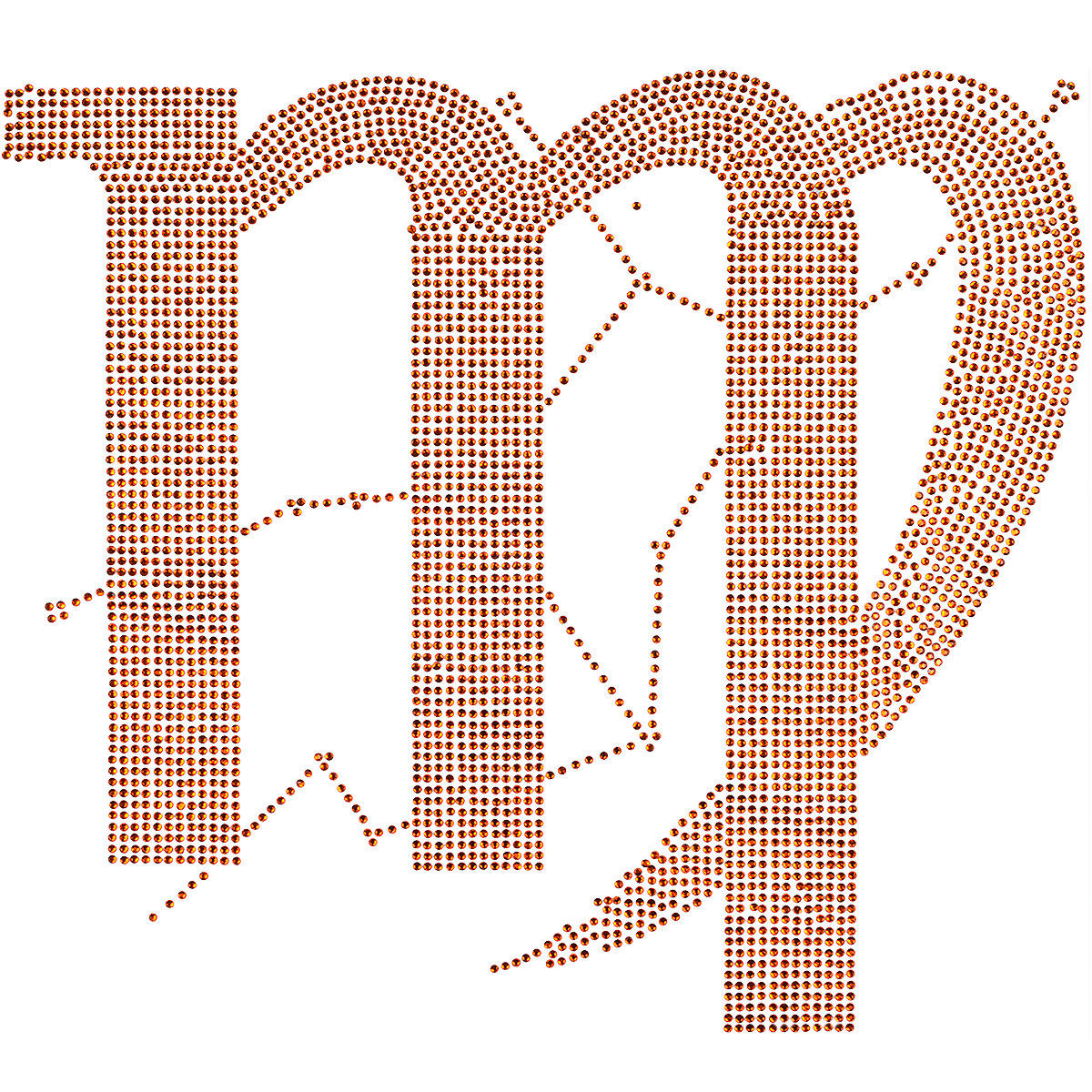 定制字母烫图 服装烫钻图案定做 2020新款t恤服饰饰品图 烫钻烫图