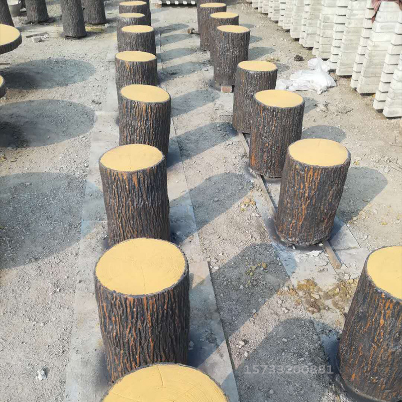 0成交0个水泥仿木桩 市政工程河边防洪圆形水泥仿木混凝土树桩仿松树