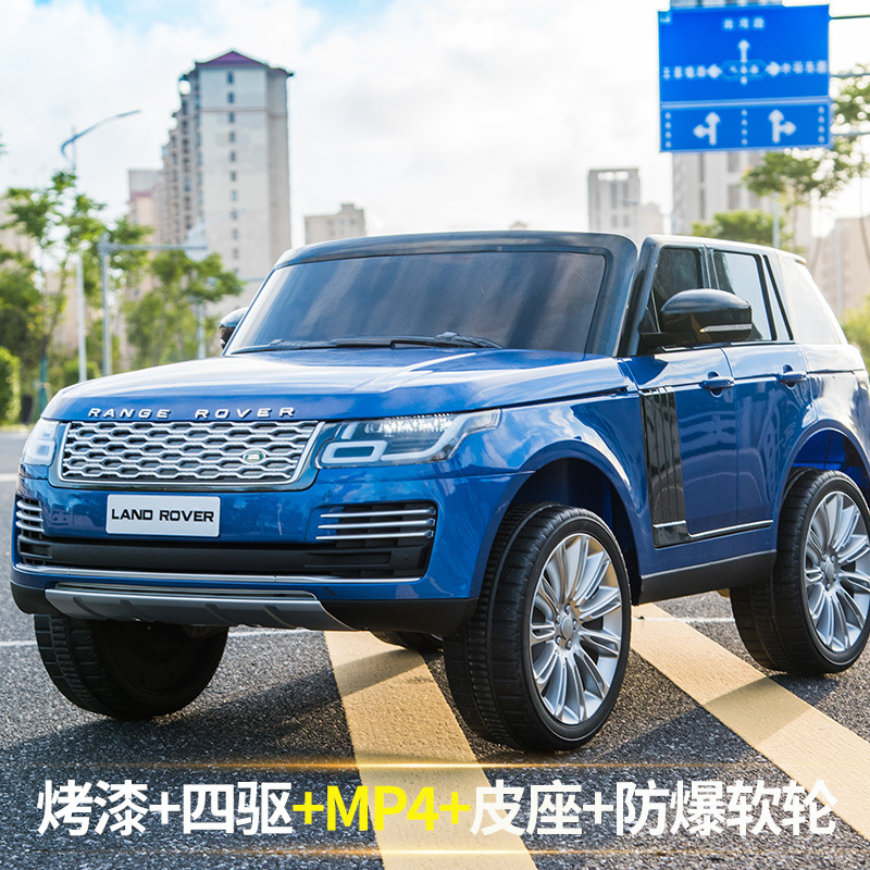 儿童电动四轮车宝宝玩具车可坐大人四驱摇摇双座遥控越野汽车路虎