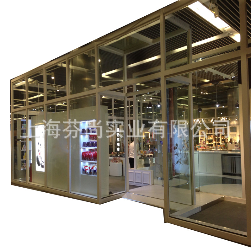 上海 芬尚厂家定制图书馆木制品烤漆展示柜产品陈列展示柜展柜