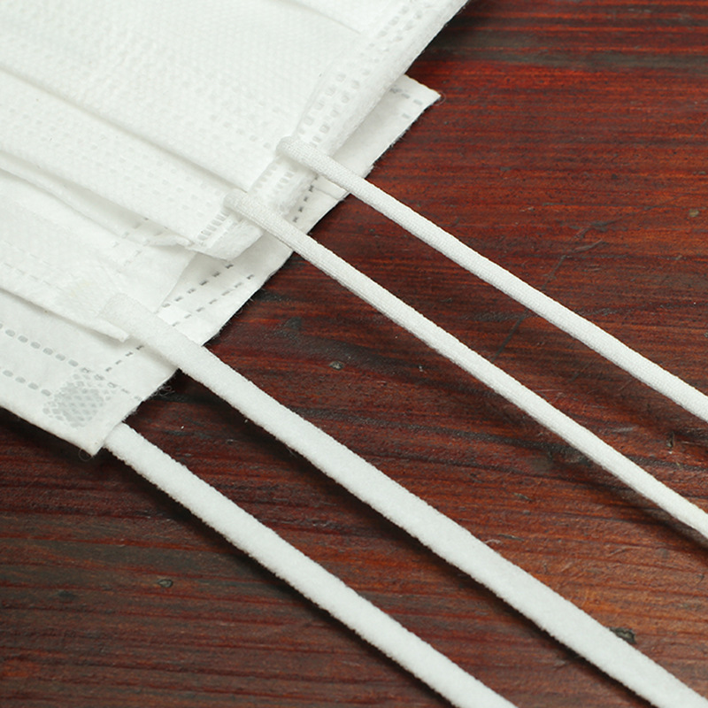 厂家现货批发医用口罩松紧带口罩皮筋油芯带n95口罩一次性口罩绳