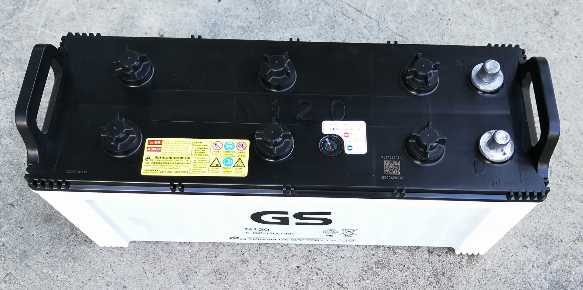 统一gsn120a蓄电池工程车电瓶12v120ah叉车电瓶挖掘机推土机电