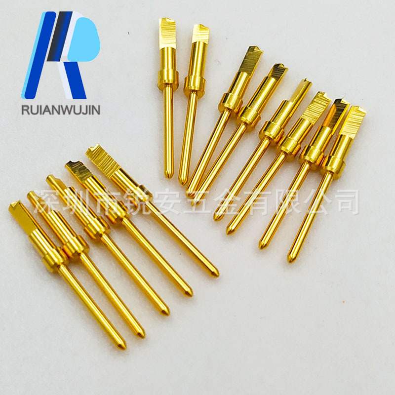 9切扁铜插针 镀金接线插针非标定制加工