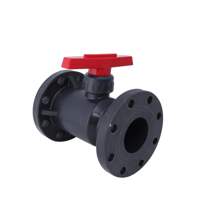 upvc法兰整体pvc级工业pp-u球阀pvc球阀管道阀门化工法兰球阀开关