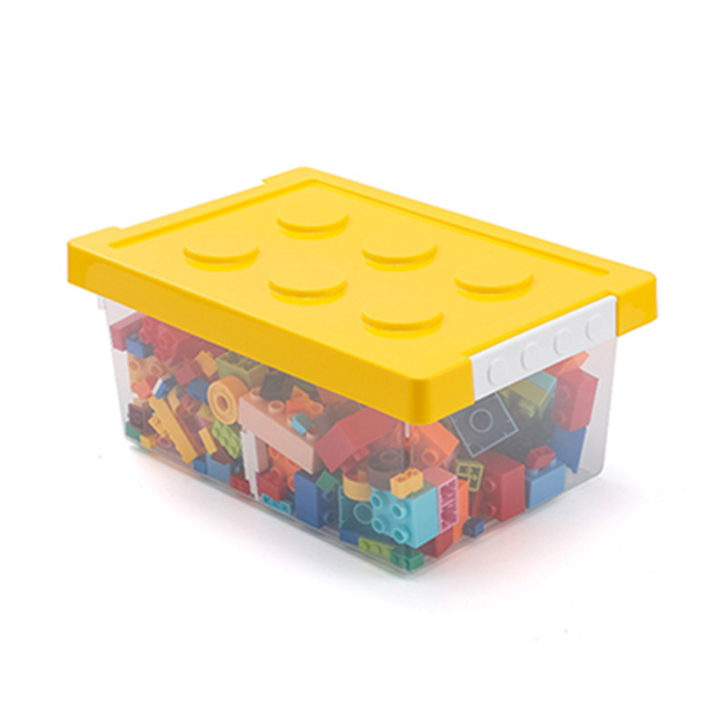 Lego Toy Storage Box Children's Building Blocks Storage Box Classification Snacks with Lid Transparent Storage Box Plastic Stackable