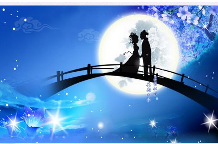 创意七夕情人节立体贺卡牛郎织女雀桥相会卡片3d祝福卡定制