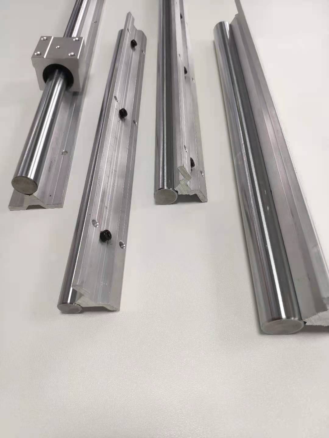 加宽型铝托直线导轨 tbr光轴滑轨 45#钢镀铬棒硬轴 重载工业轨道