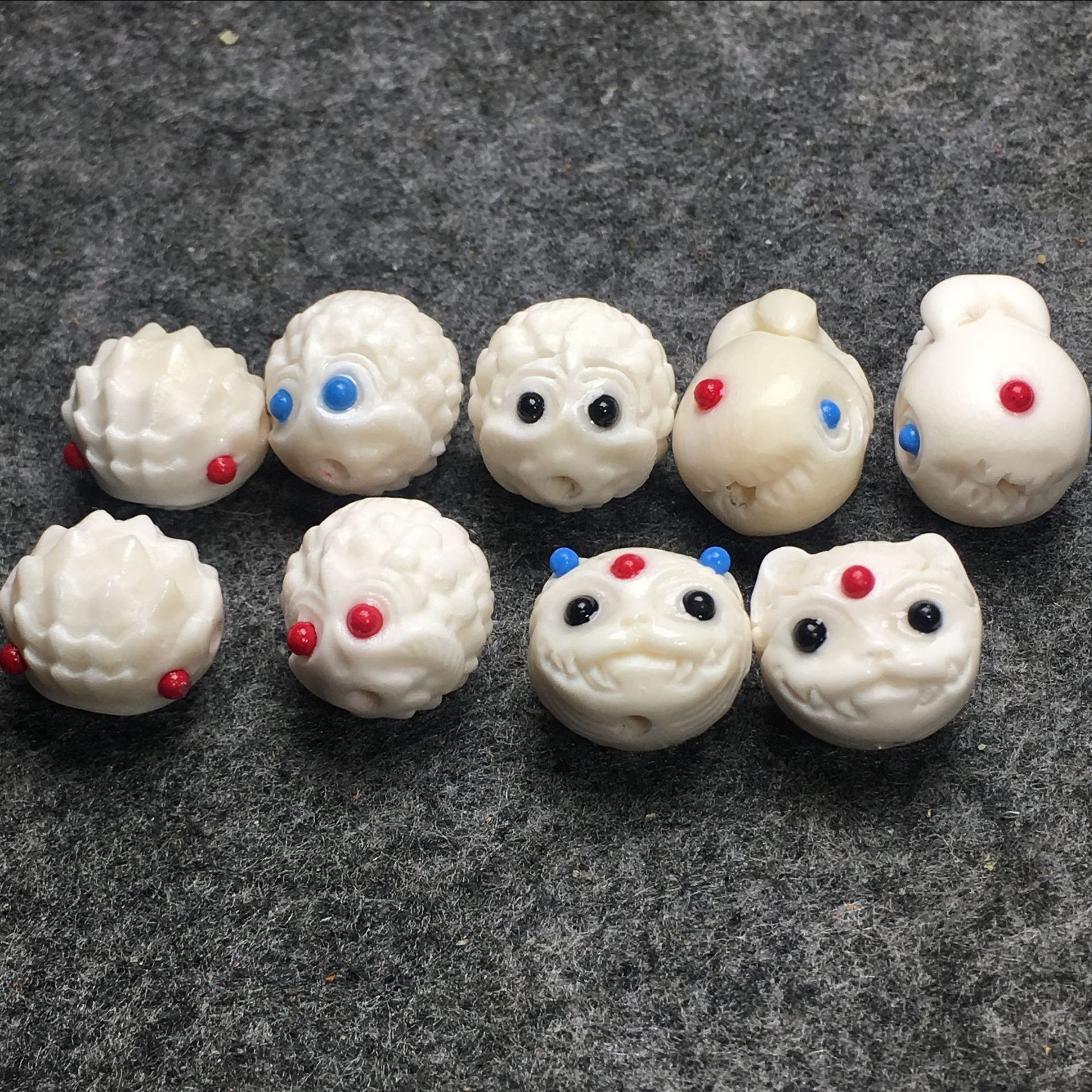 兽骨牙角 鹿骨配饰隔珠 背云 镶嵌 驼骨