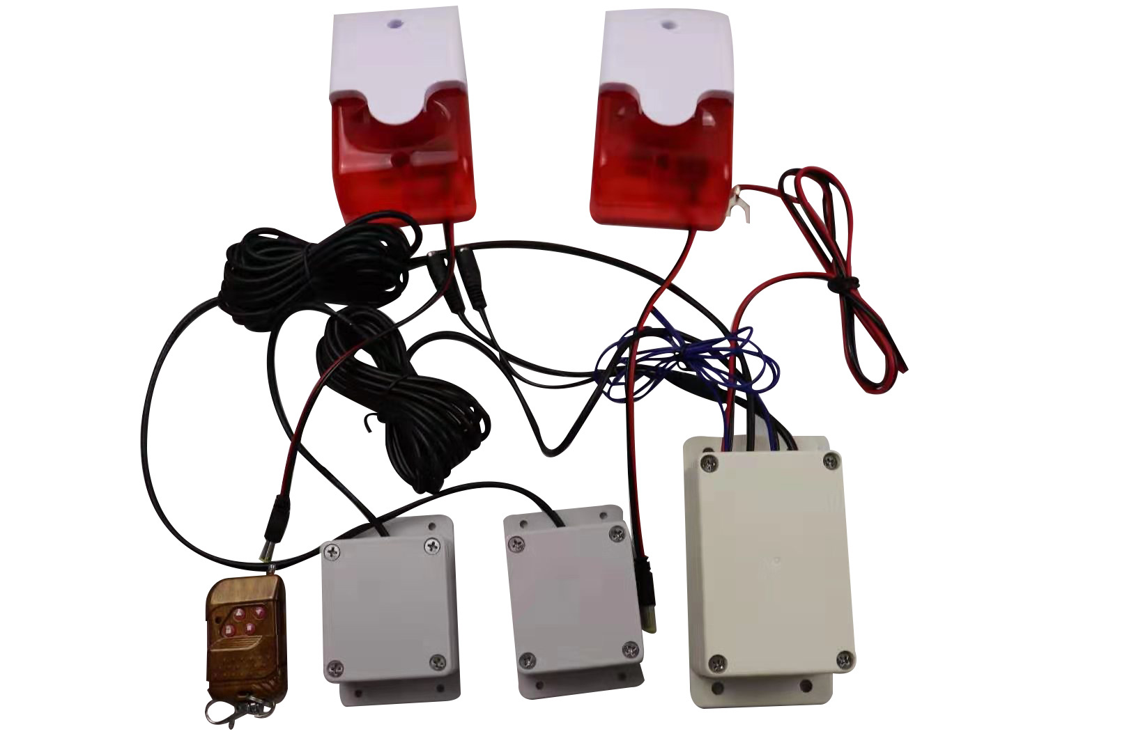 大货车油箱防盗报警器防偷油挂车电瓶子震动防盗器24v现场报警等