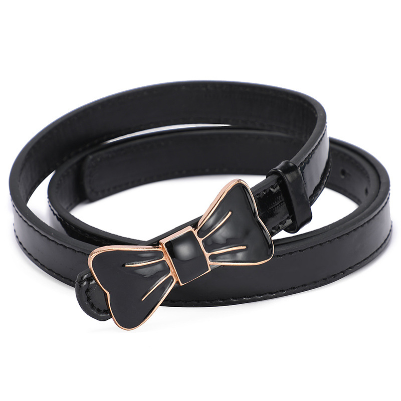 new women‘s belt women‘s thin fashion simple all-match bow decoration with skirt korean style belt wholesale mixed batch