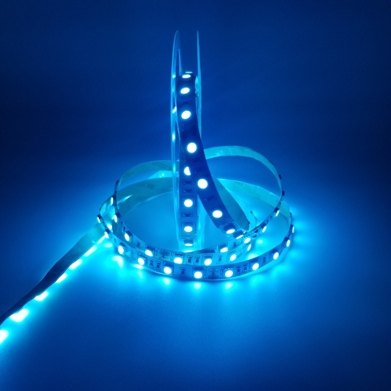 led冰蓝软灯带12v低压5050自粘冰条灯 冰光软条5054led冰兰软光带