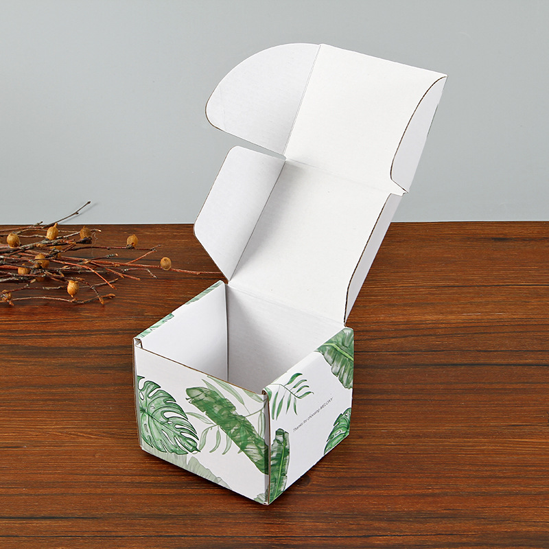 瓦楞飞机盒 折叠白色瓦楞彩盒 图案包装盒 礼品盒