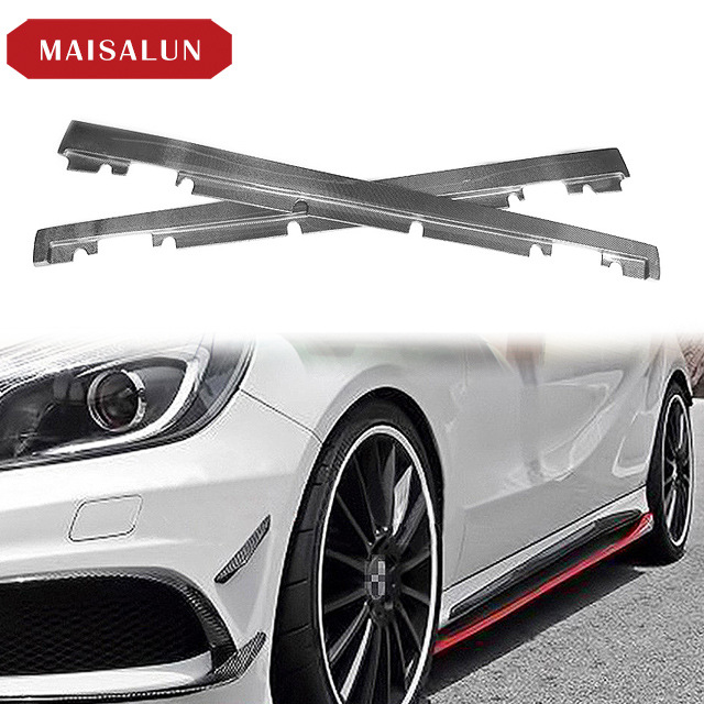 适用于奔驰a级w176 a260 a45原厂款加装碳纤维侧裙汽车改装小包围