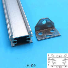LED硬灯条带隔板铝外壳 支架 1712铝合金型材工业铝型材铝合金