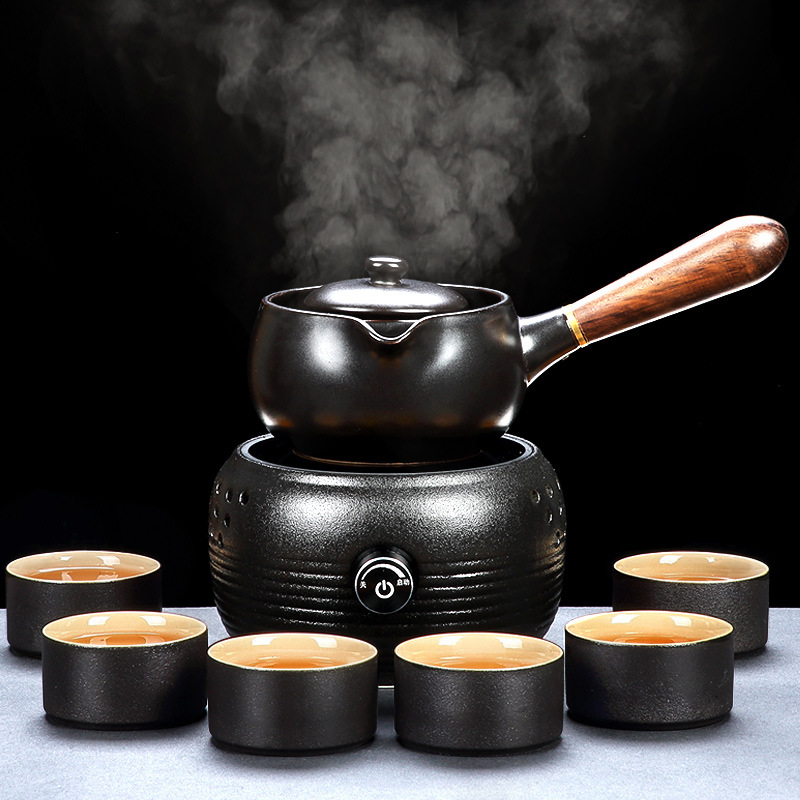 煮茶器陶瓷煮茶壶电陶炉煮茶炉白茶普洱电热烧茶壶套装陶壶烧水壶