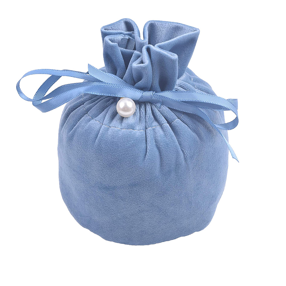 厂家直销丝绒抽绳圆底束口袋喜糖袋婚庆高档绒布袋珠宝首饰收纳袋