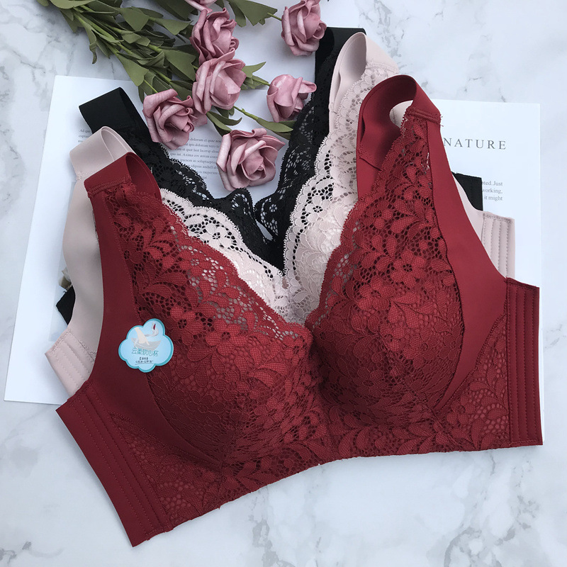 珠密琪6017中厚b杯云柔棉超软绵背心无钢圈文胸舒适柔软聚拢内衣