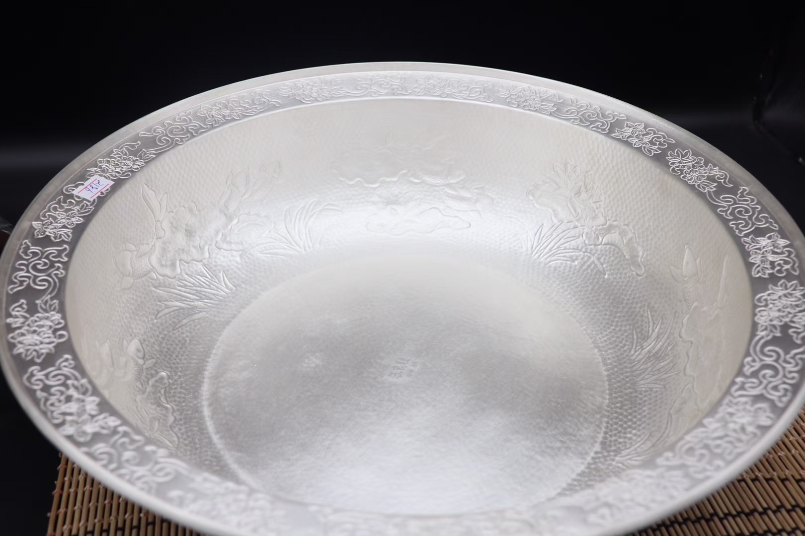 纯银脸盆999足银大银盆 纯手工年年有鱼结婚陪嫁妆 银器摆件定制