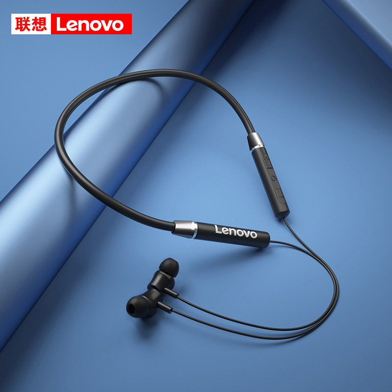 跨境爆款适用lenovo/联想he05无线蓝牙耳机入耳挂脖跑步运动耳塞