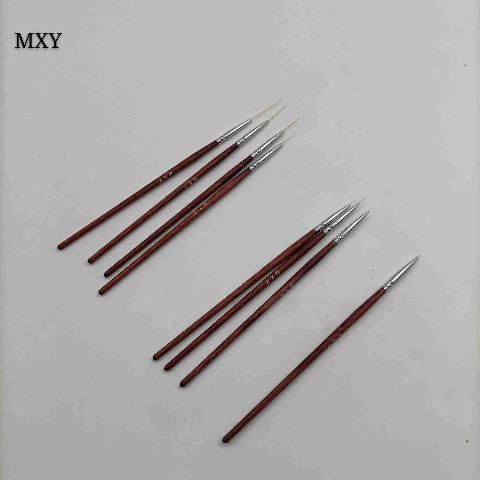 mxy工厂直销美甲笔美甲拉线笔木杆细拉线笔勾线笔彩绘笔面相笔