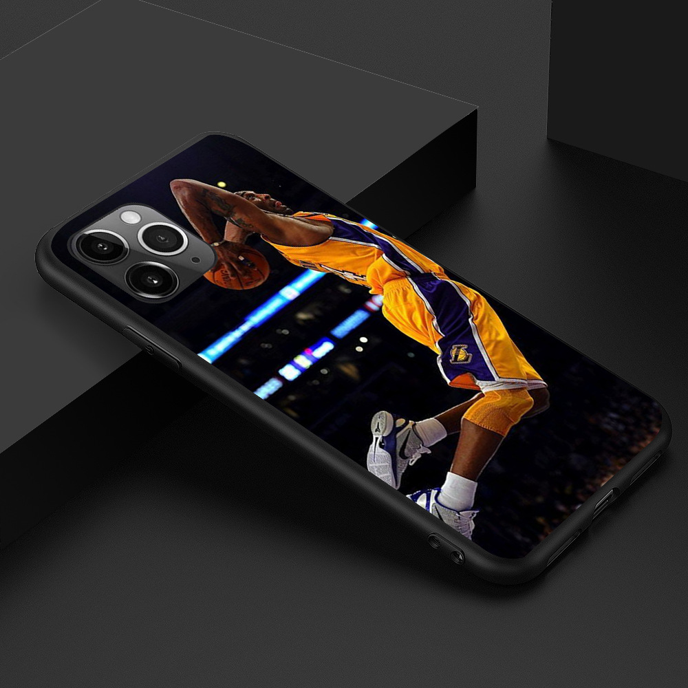 适用iphone12手机壳定制nba湖人黑曼巴科比手机壳kobe phone case