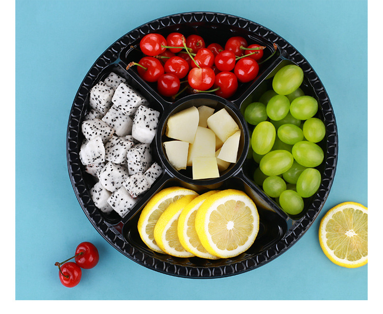 一次性水果盒塑料透明二三四六分格鲜果切盒草莓水果拼盘塑料盒