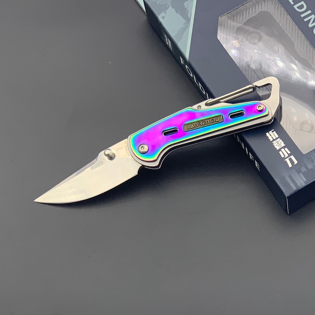 三刃木6070户外小刀随身开箱刀水果刀折叠刀野外求生迷你锋利小刀