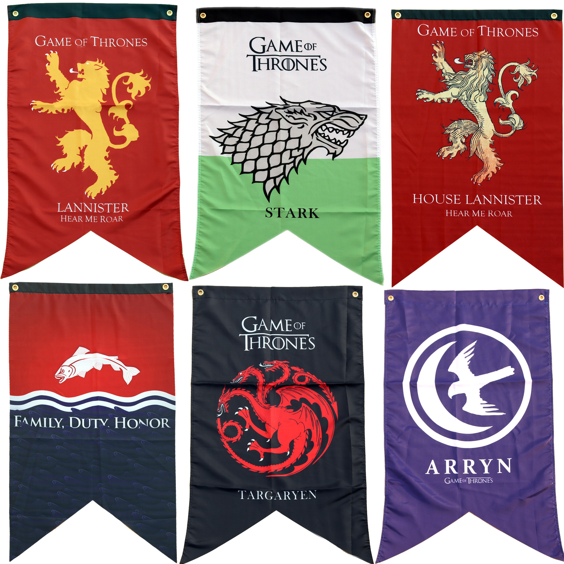 权利权力的游戏九大家族旗帜冰与火之歌装饰旗海报挂画