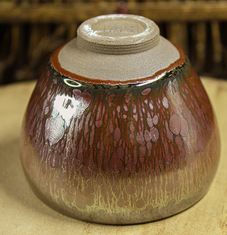 中式釉上彩建盏百花主人杯手工品茗杯瓷器建窑原产地茶杯功夫盏杯