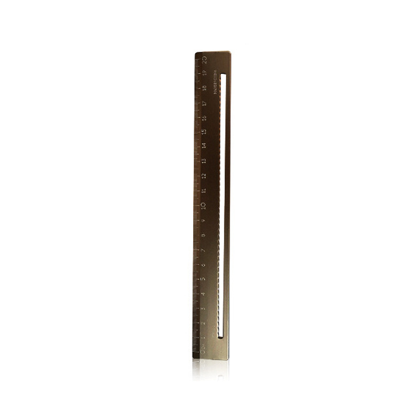 Student Aluminum Alloy Ruler 20cm Pupil Ruler School Supplies a Scale Measurement Supplies Wholesale