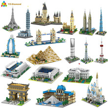 YZ伟力积木益智拼装玩具DIY迪拜帆船酒店法尔塔金字塔建筑摆件