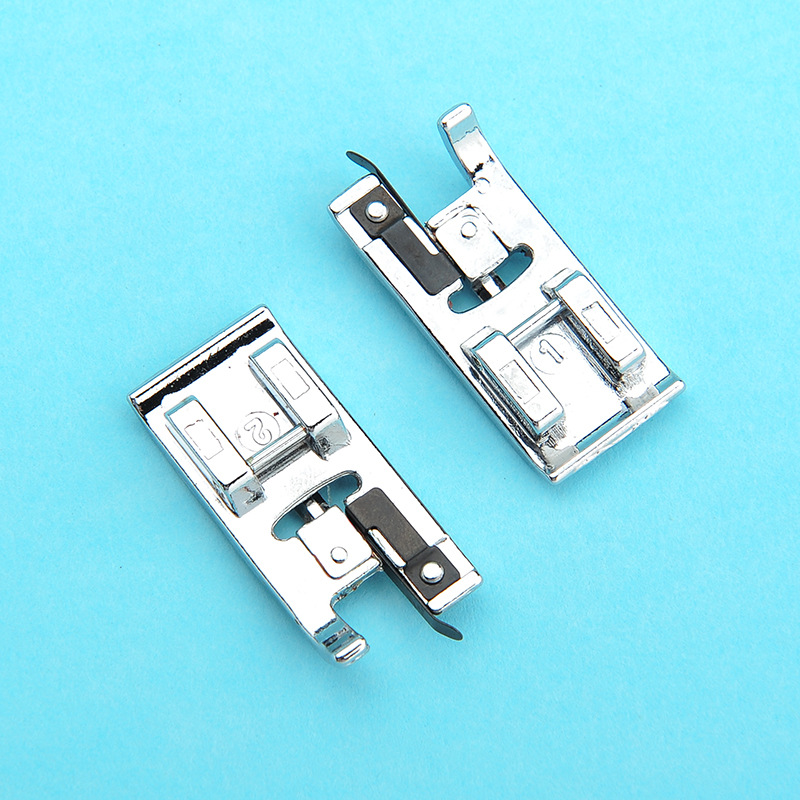 家用缝纫机锁边压脚套装布边缝压脚缝包边 黑色带挡锁边压脚