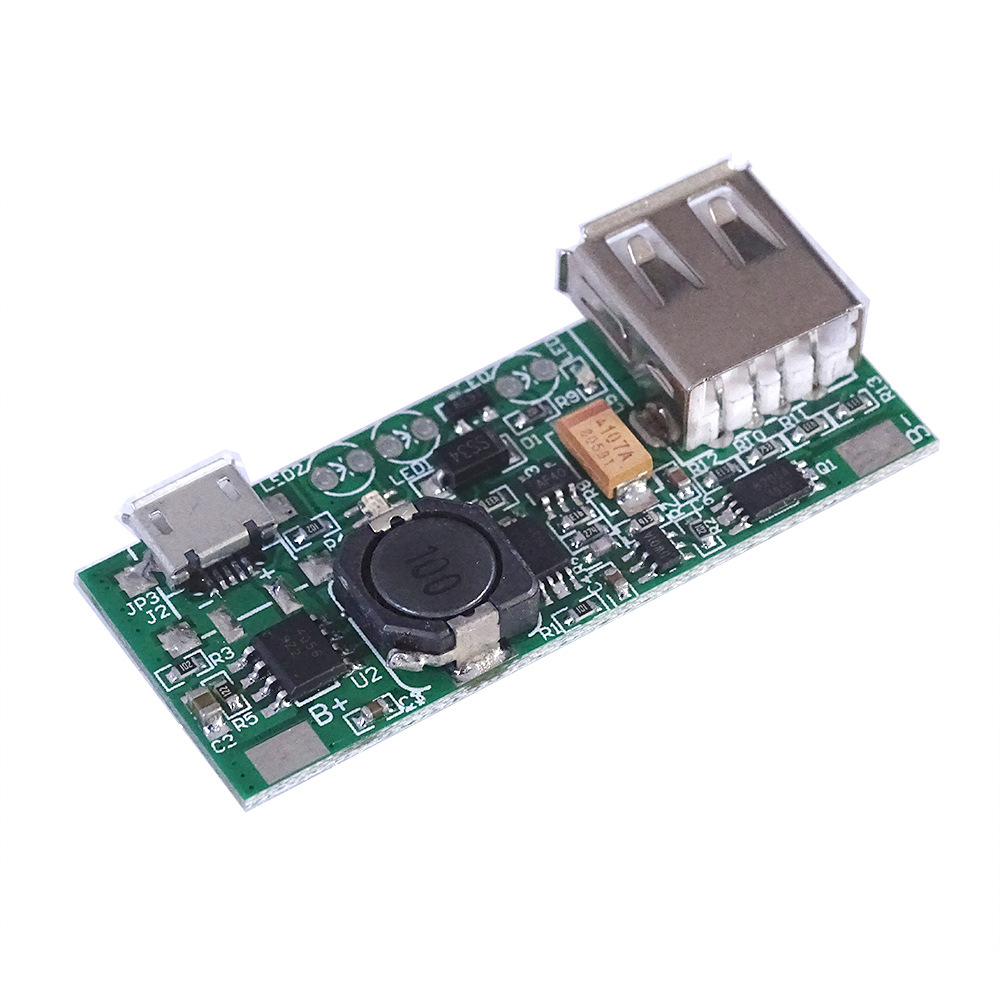 锂电池37升5v1a移动电源模块支持平果手机充电放电带保护一体板