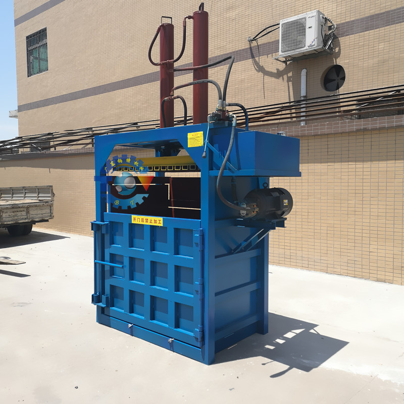 刨花套袋机立式废料液压压缩打包机 大棚用塑料薄膜压块机