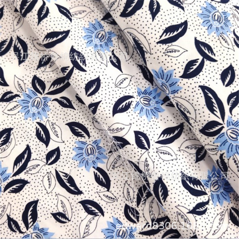 涤棉牛津纺印花布tc45 45*c16双经单纬100d 100d*c32/2交织股线