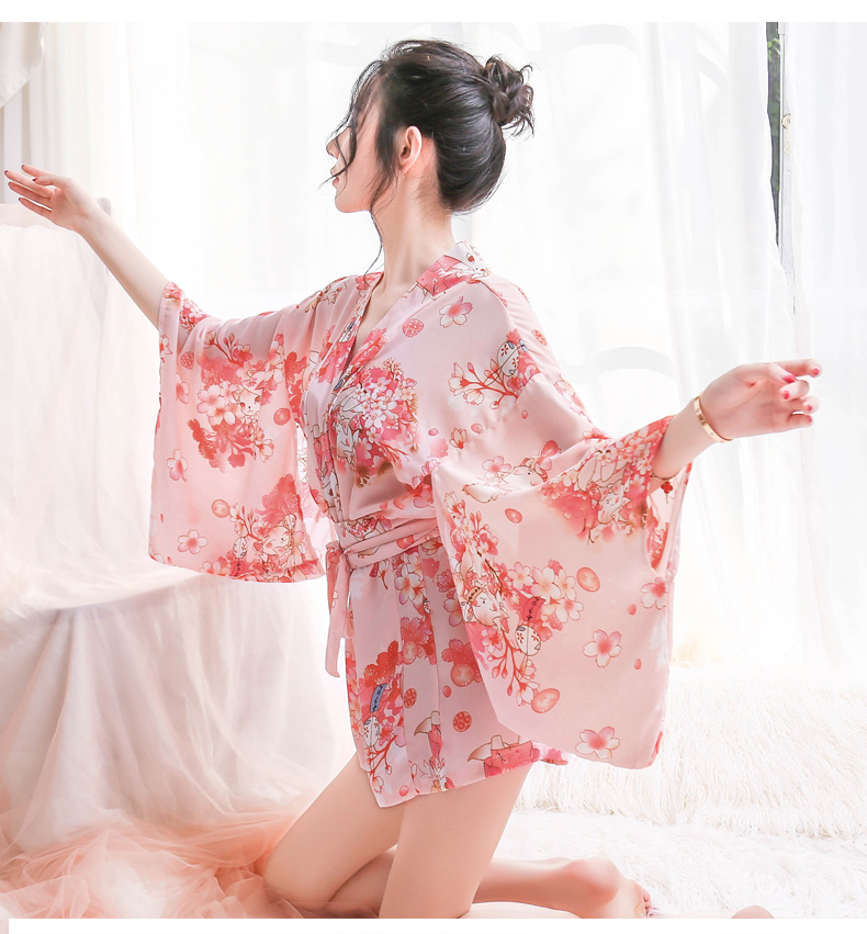角色扮演情趣和服套装内衣女日系新款印花睡衣浴袍爆款
