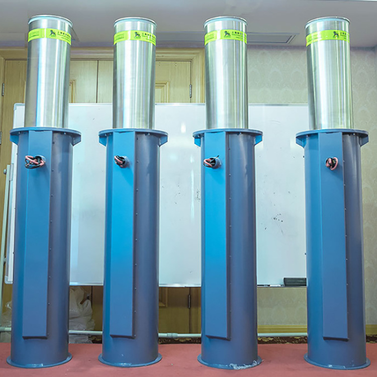 宜昌全电动升降柱遥控伸缩立柱学校小区防护隔离桩警示立柱挡车桩