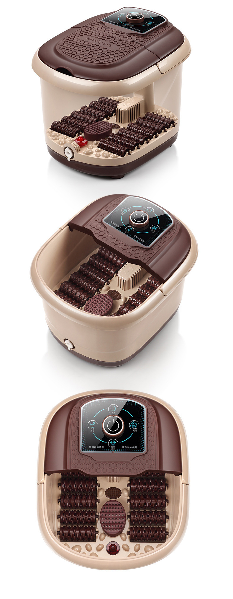 足浴盆全自动按摩洗脚电动多功能小型加热泡脚桶家用神器礼品批发