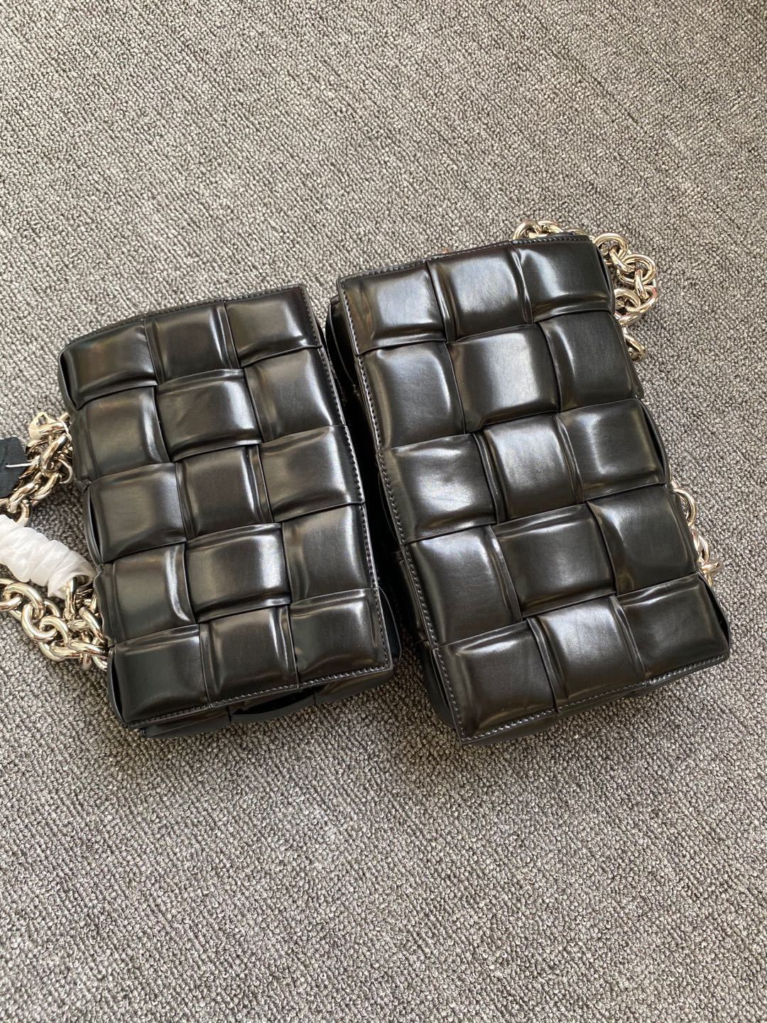 bv女包编织枕头包泡泡包大格子真皮女包粗链条手提斜挎单肩包潮流