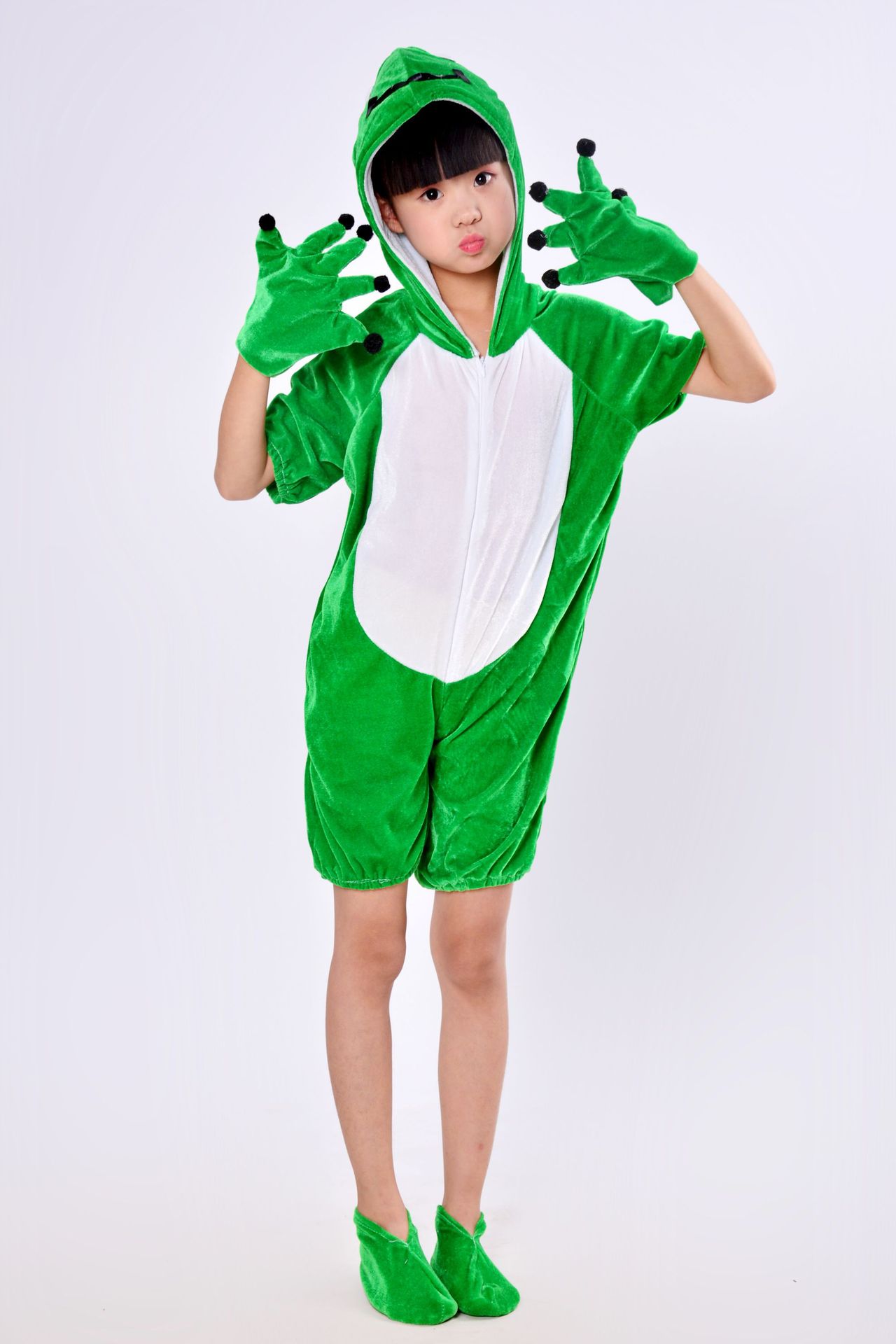 儿童青蛙演出服小青蛙舞蹈服小蝌蚪找妈妈角色扮演服装男女童