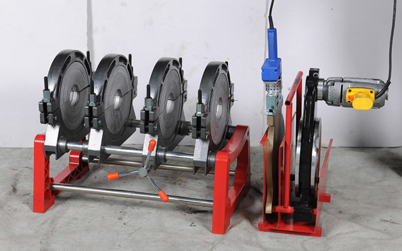 昊天热熔机手动手摇pe对焊机四环90-250热熔焊接机热熔对接焊机