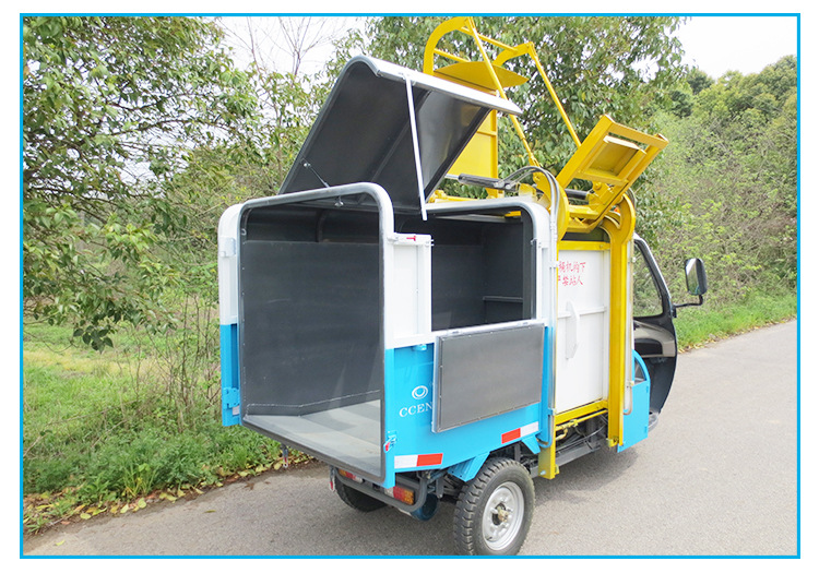 电动三轮侧挂桶车 饭店餐厨小型垃圾车 物业小区环卫清理收集车