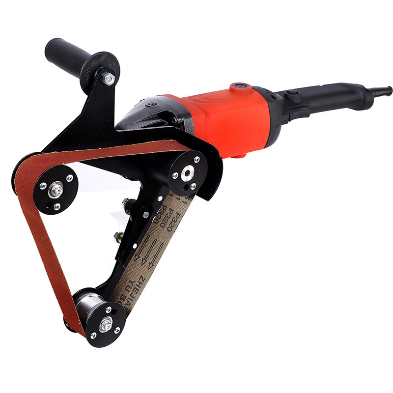 不锈钢圆管拉丝机抛光机打磨砂带机 100型角磨机变砂带机改装配件