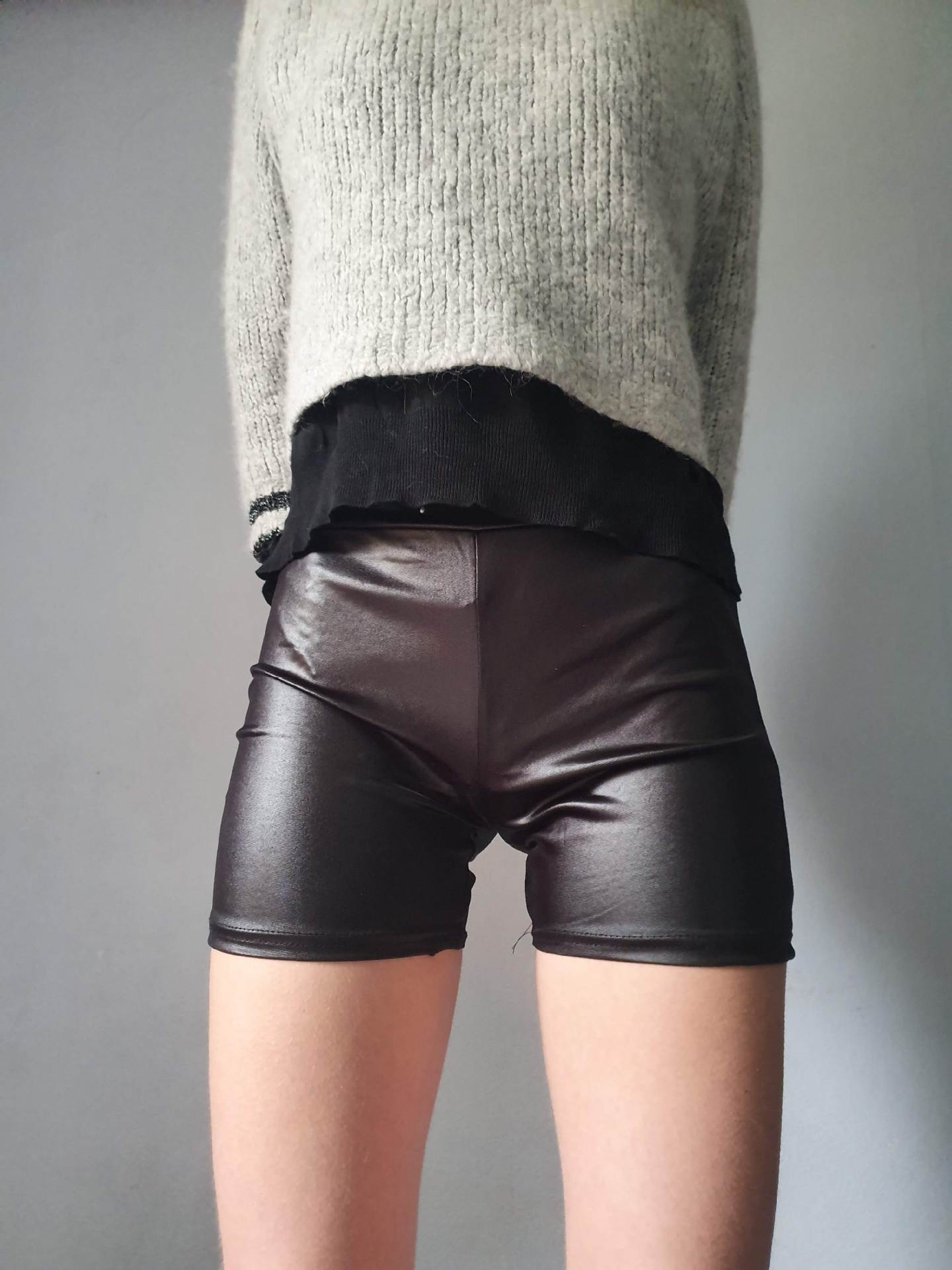 wishebay跨境速卖通皮短裤女亚马逊仿pu皮裤女性感热裤夜店短裤