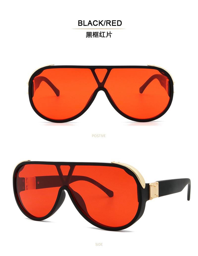2020新款欧美时尚明星百万富翁连体片太阳镜滑雪镜墨镜sunglasses