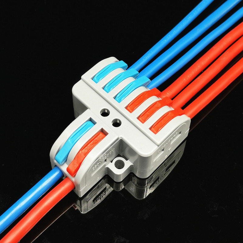 lt-623自锁快速接线端子2进6出一分三分并线接线盒内置连接器