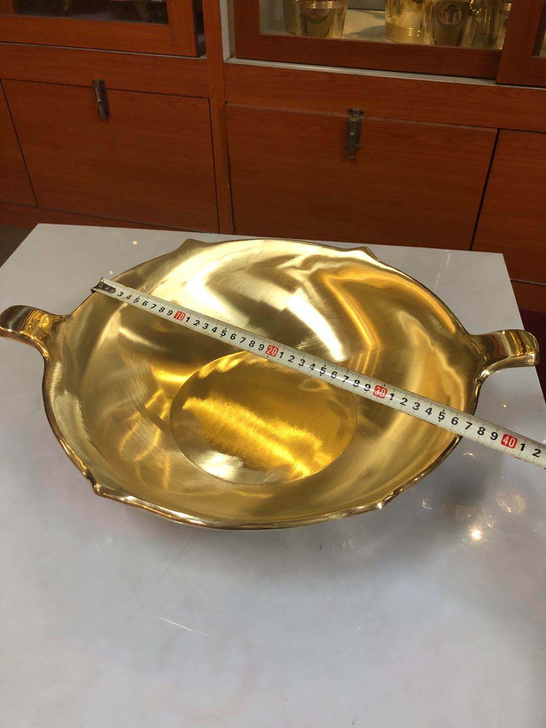 大号新款铸铜复底锅 呷哺呷哺凑凑火锅同款 商用电磁炉鸳鸯锅清汤