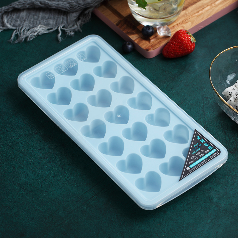 21 Grid Heart-Shaped round Silicone with Lid Ice Cube Mold Ice Maker Ice Lollipop Mould Whiskey Ice Balls Mold 0415