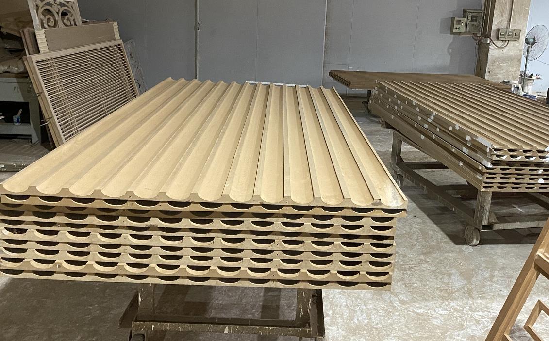 现货pvc木塑板户外防水波纹板j型凹槽造型波浪板门头招牌装饰板